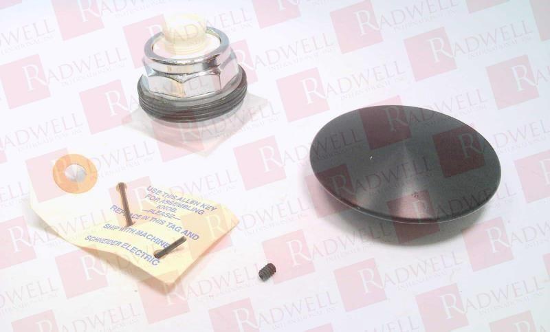 Push-button head, Harmony 9001K, metal, metal mushroom 60mm, black, 30mm, spring return