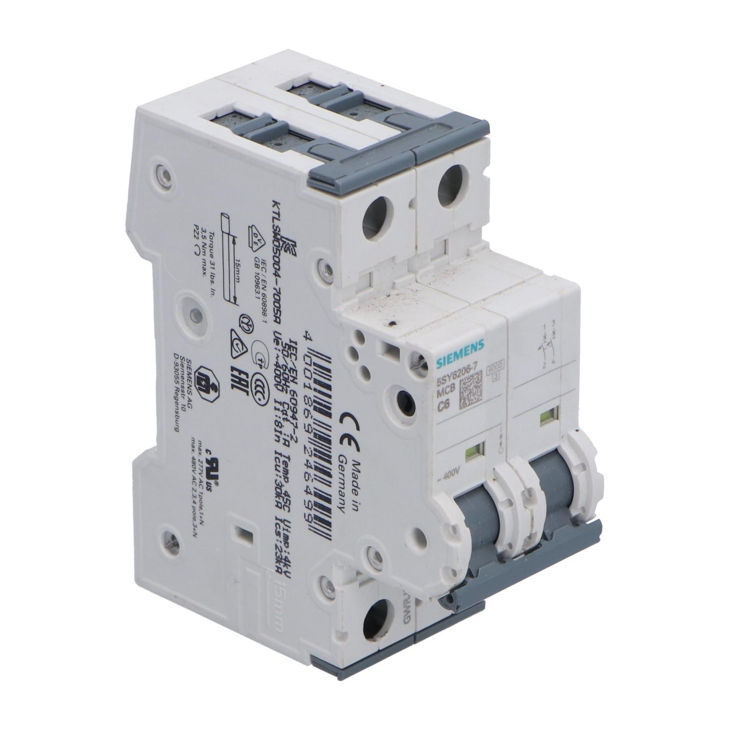 SUP PTOR 5SY6 2P 480V 6A 5K C-TRIP