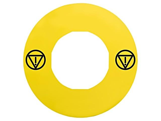 ZBY9140T Étiquette Harmony XB4 Ø22mm jaune Ø60mm SCHNEIDER ELECTRIC