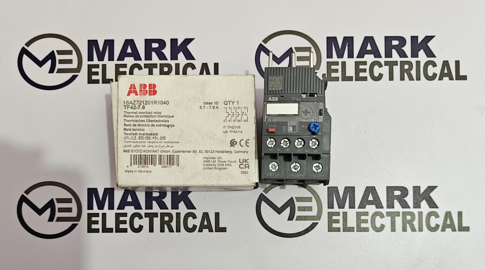 THERMAL O/L RELAY, 5.70-7.60A