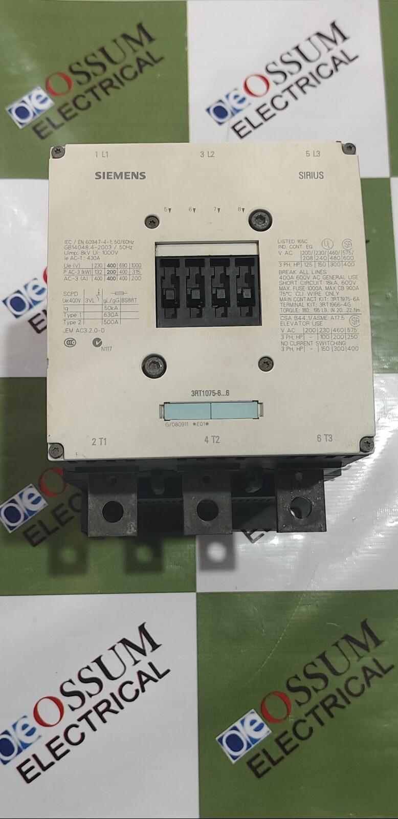 CONTACTOR S12 400A 380-420VUC 3P BAR