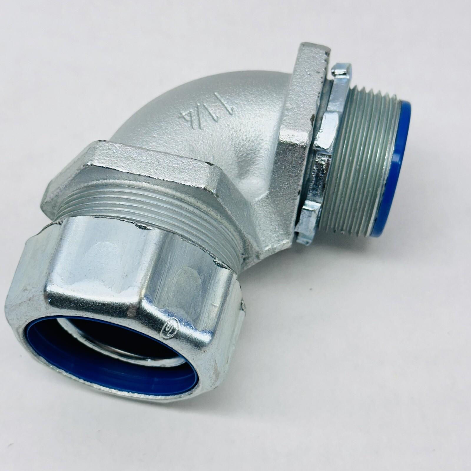 1-1/4 Inch 90 Degree Malleable Iron Insulated Liquidtight Connector