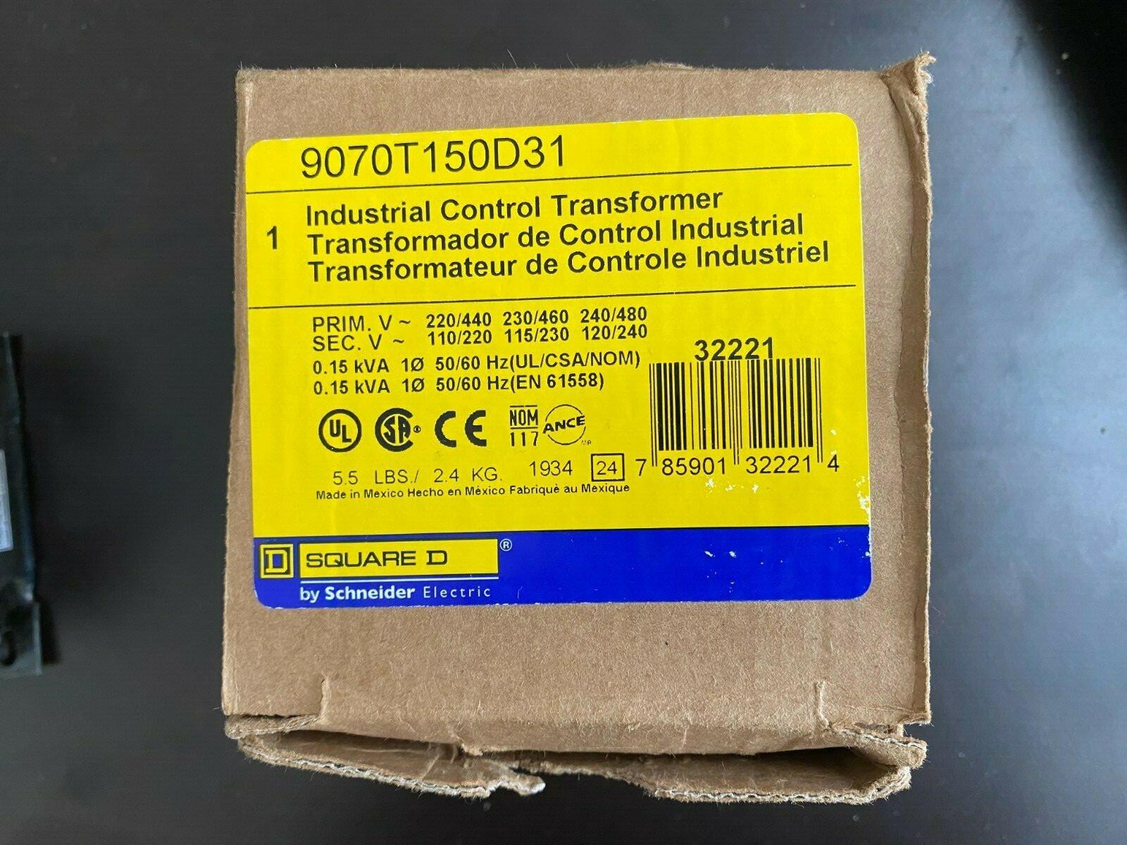 Transformer, Type T, industrial control, 150VA, 1 phase, 240x480V primary, 120/240V secondary, 55C rise