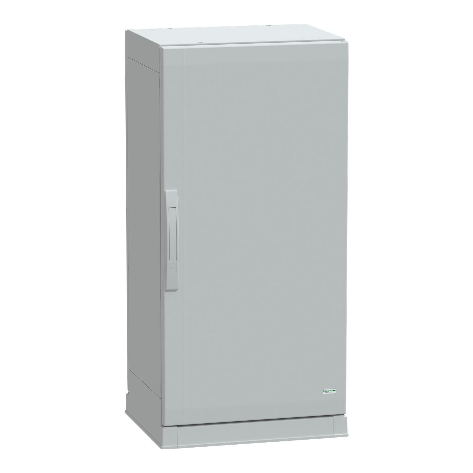 Floor standing polyester enclosure, Thalassa PLA, plain door, open bottom, 1000x500x420mm, IP54, IK10