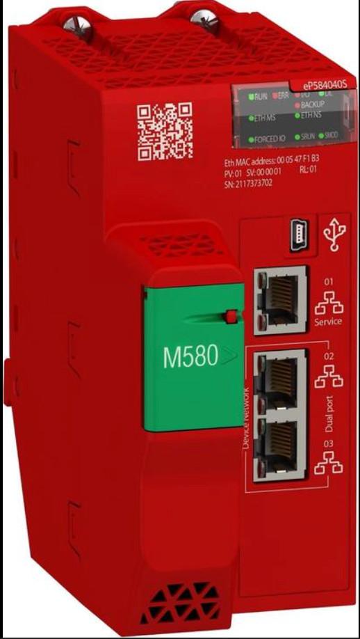 standalone safety processor, Modicon M580, 16MB, 61 Ethernet devices, 16 remote IO racks of X80 and Quantum, 64 CIP safety devices
