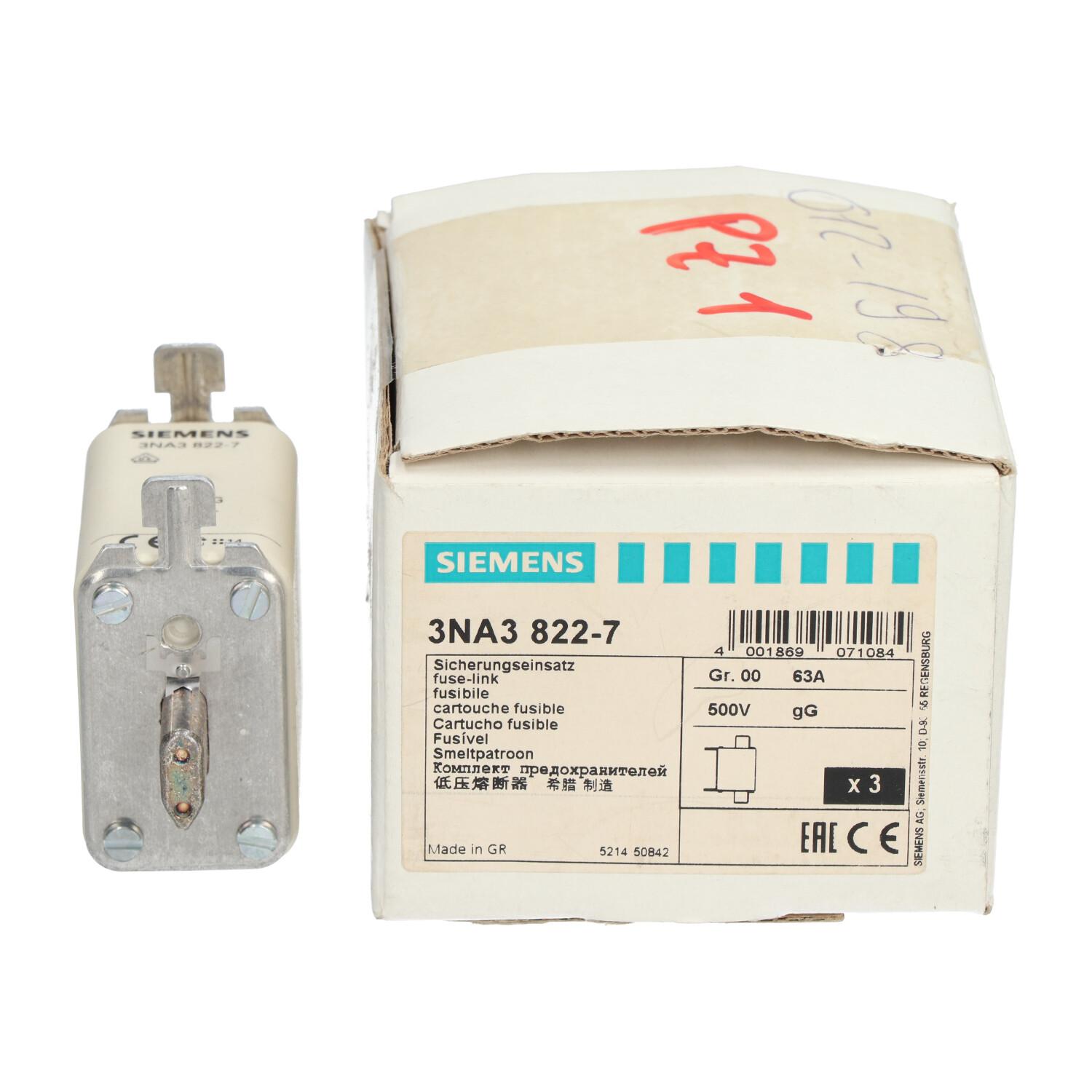 FUSE LINK, LV HRC, 63A, 500VAC, 250VDC