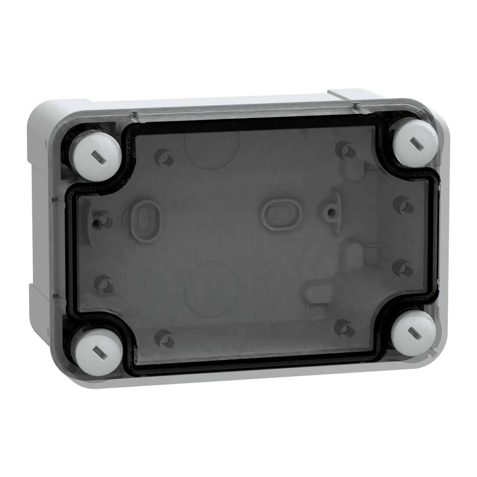 PC box IP66 IK08 RAL7035 Int.H125W80D65 Ext.H138W93D72 Transp.cover H20