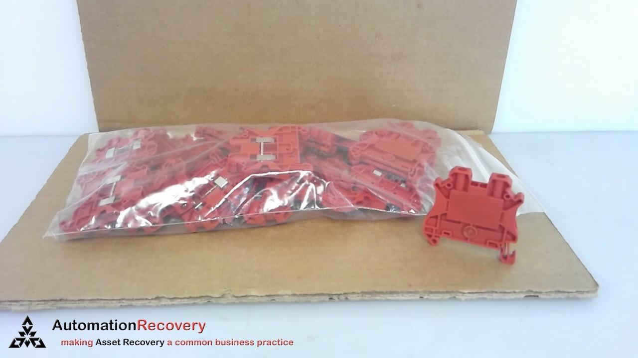 TERM, SCREW, THRU-TYPE, SZ 4, RED