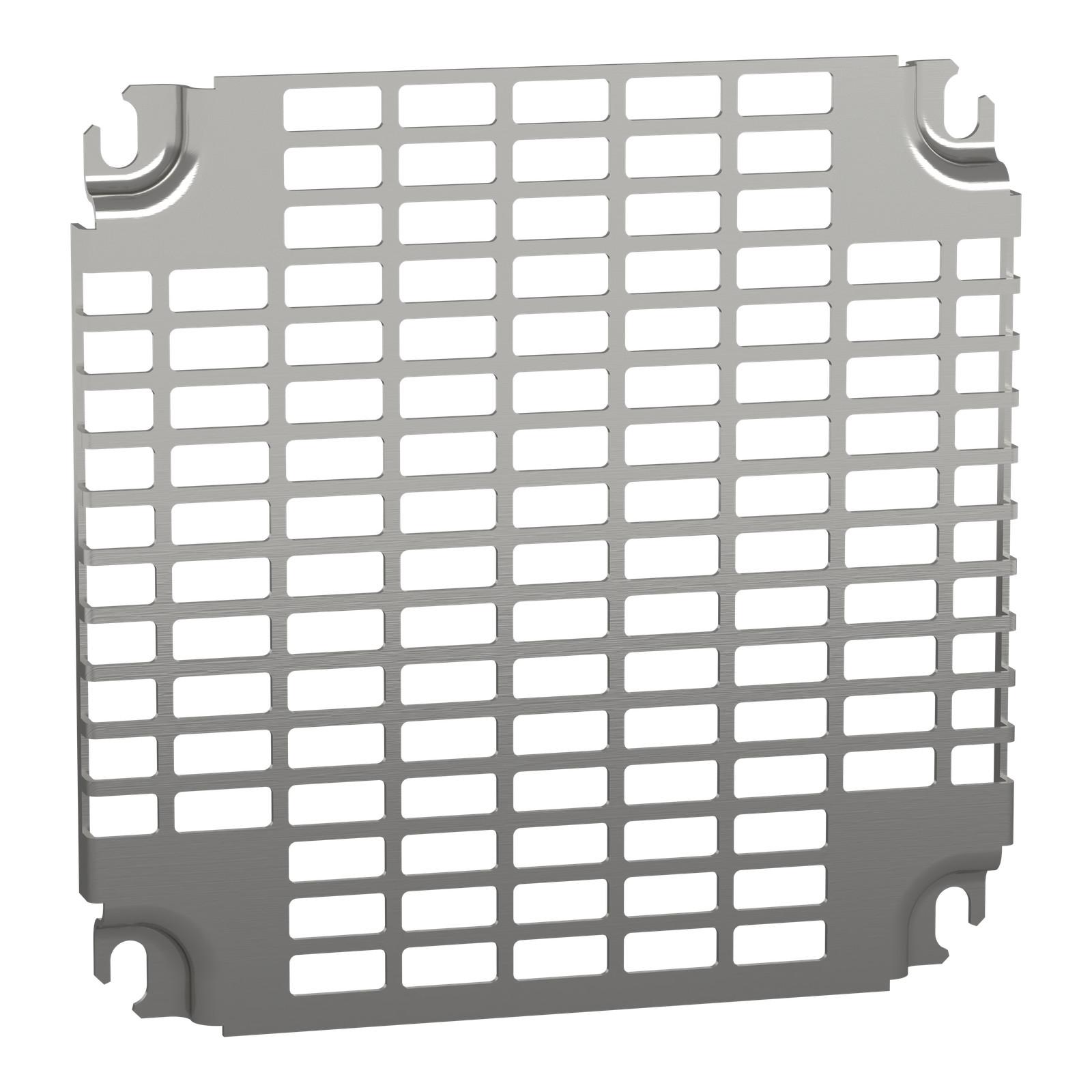 Monobloc perforated plates H300xW300mm with universal perforations 11x26mm