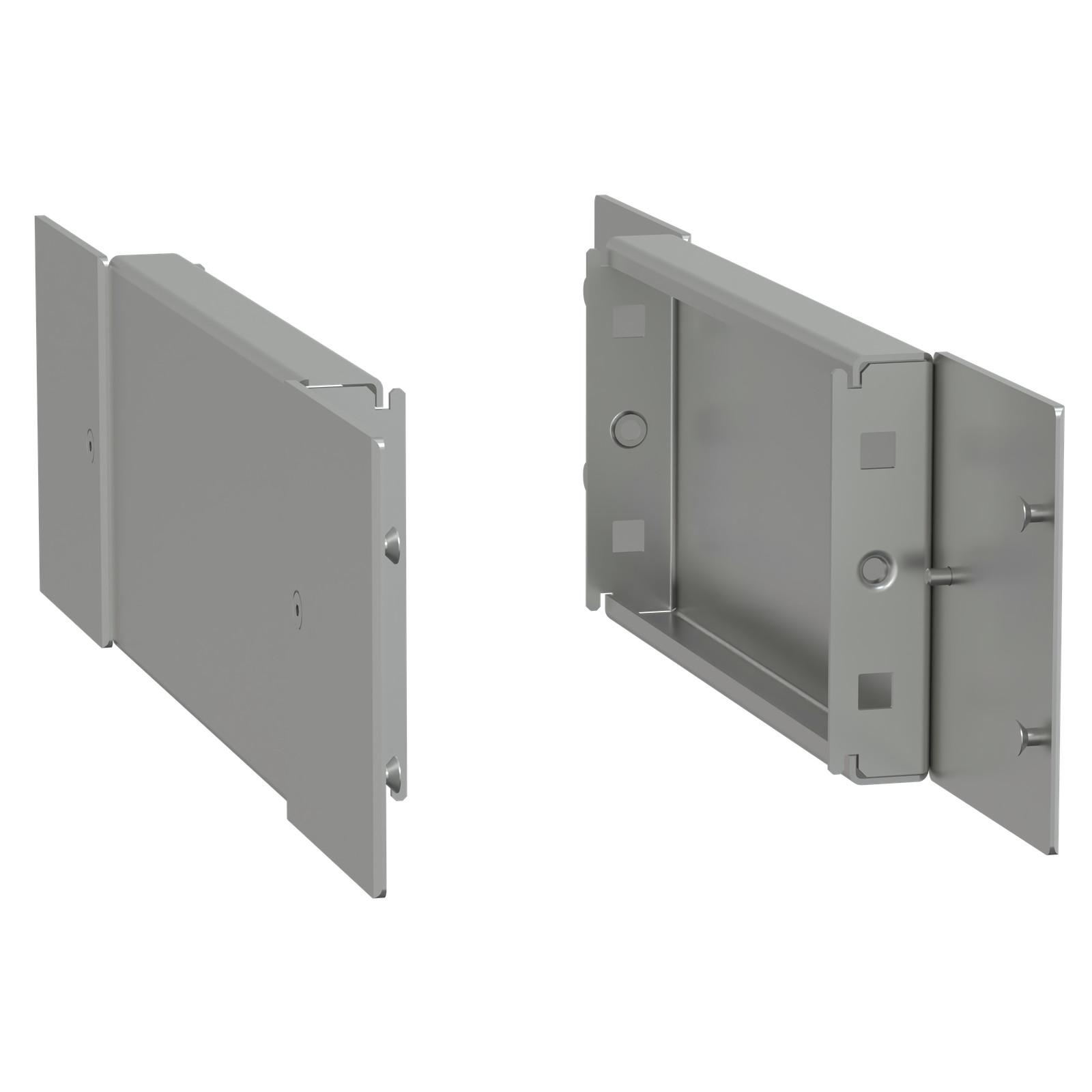 Spacial - side plinth - H100 D400 stainless steel 316L