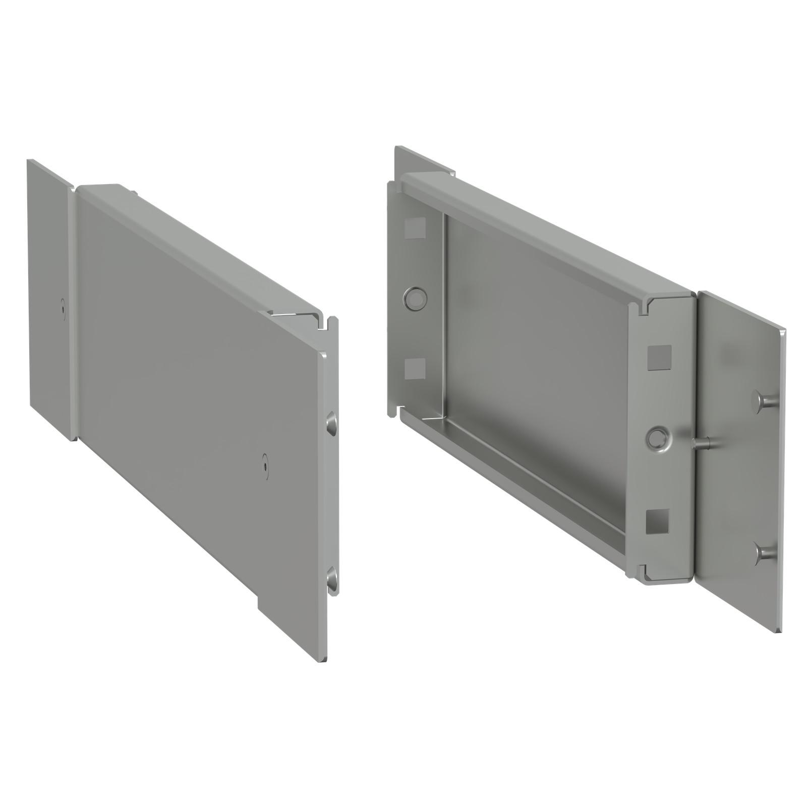 Spacial -side plinth - H100 D500 stainless steel 316L