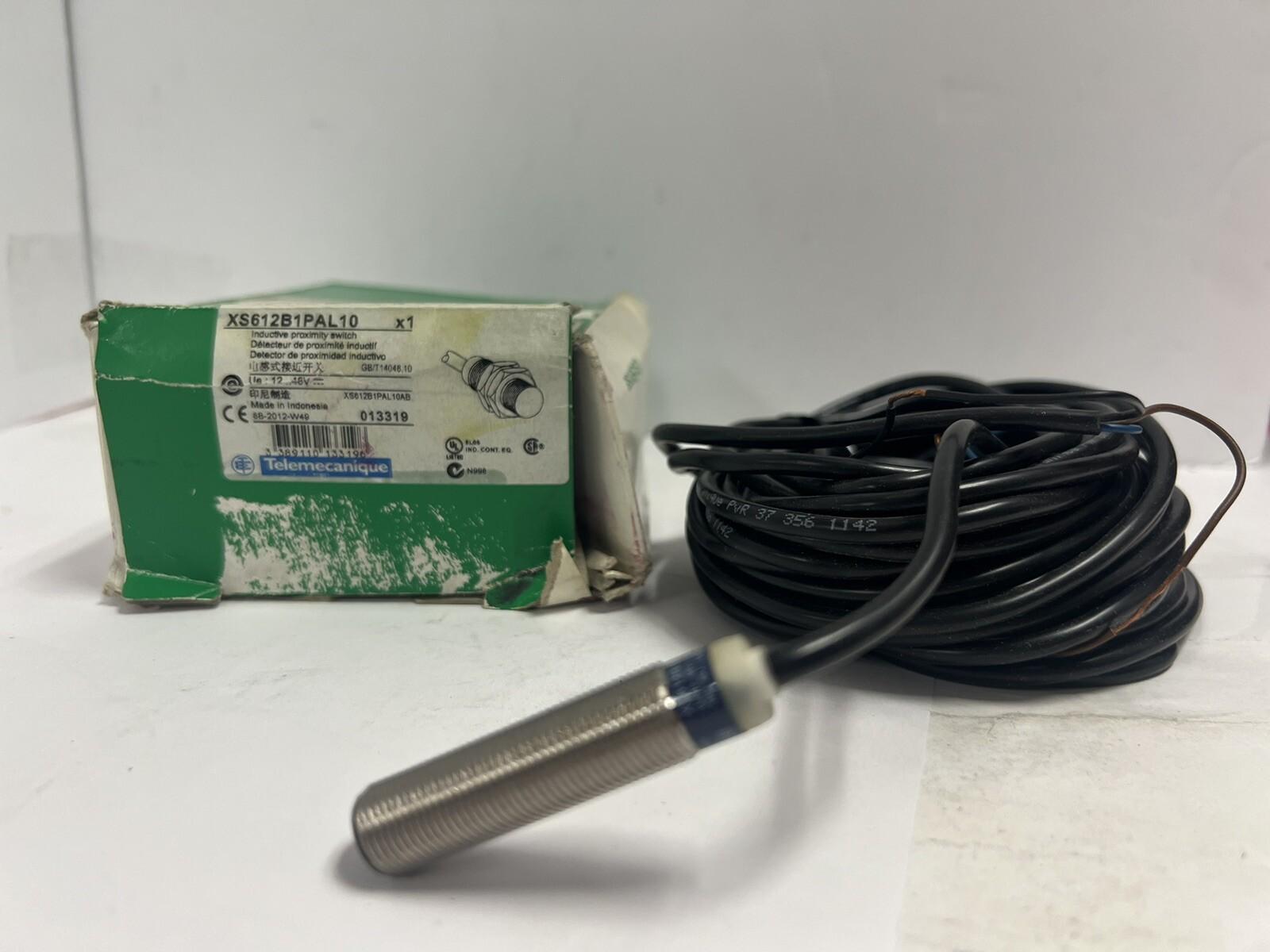 Inductive proximity sensors XS, inductive sensor XS6 M12, L54mm, brass, Sn4mm, 12...48 VDC, cable 10 m