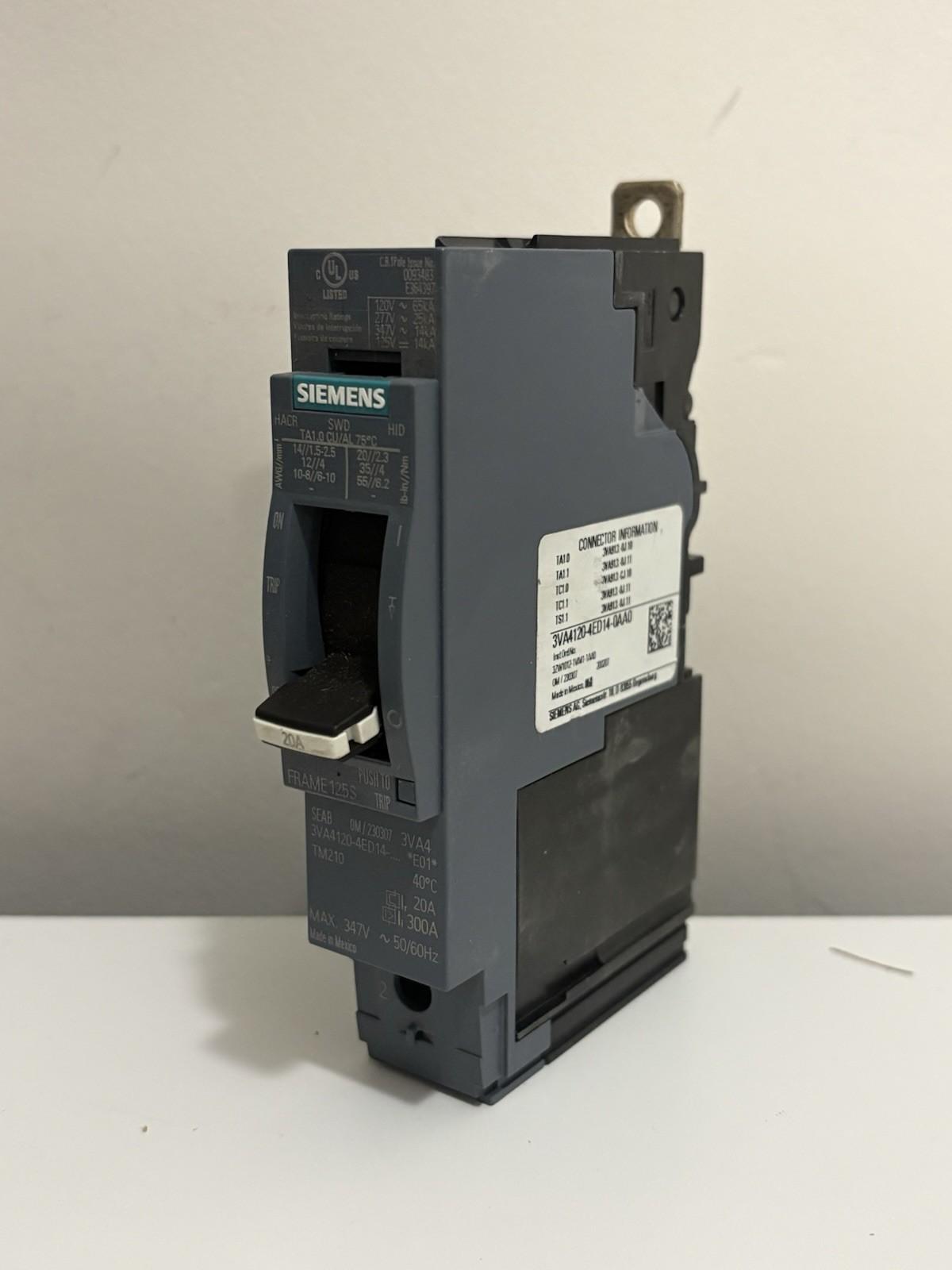 BRKR 3VA41 1P 20A 25KA FTFM LD LUG