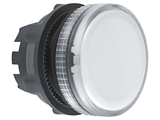 Head for pilot light, Harmony XB5, clear, 22mm, with grooved lens, integral LED