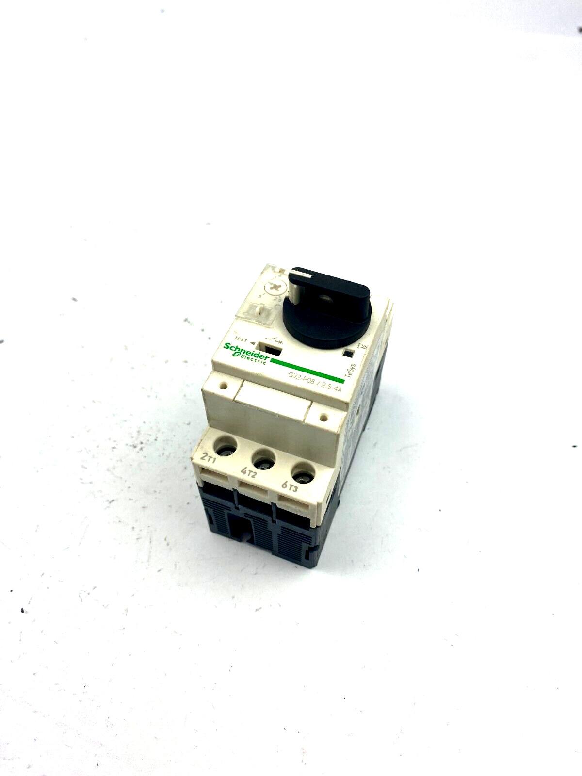 TeSys Deca Manual Starter and Protector, thermal magnetic circuit protector, rotary handle, 2.5 to 4 A, screw clamp