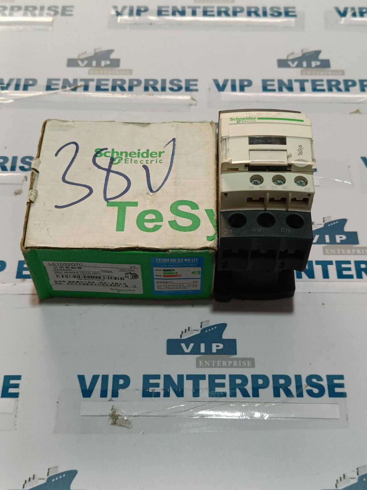 IEC contactor, TeSys Deca, nonreversing, 32A, 20HP at 480VAC, up to 100kA SCCR, 3 phase, 3 NO, 380VAC 50/60Hz coil, open