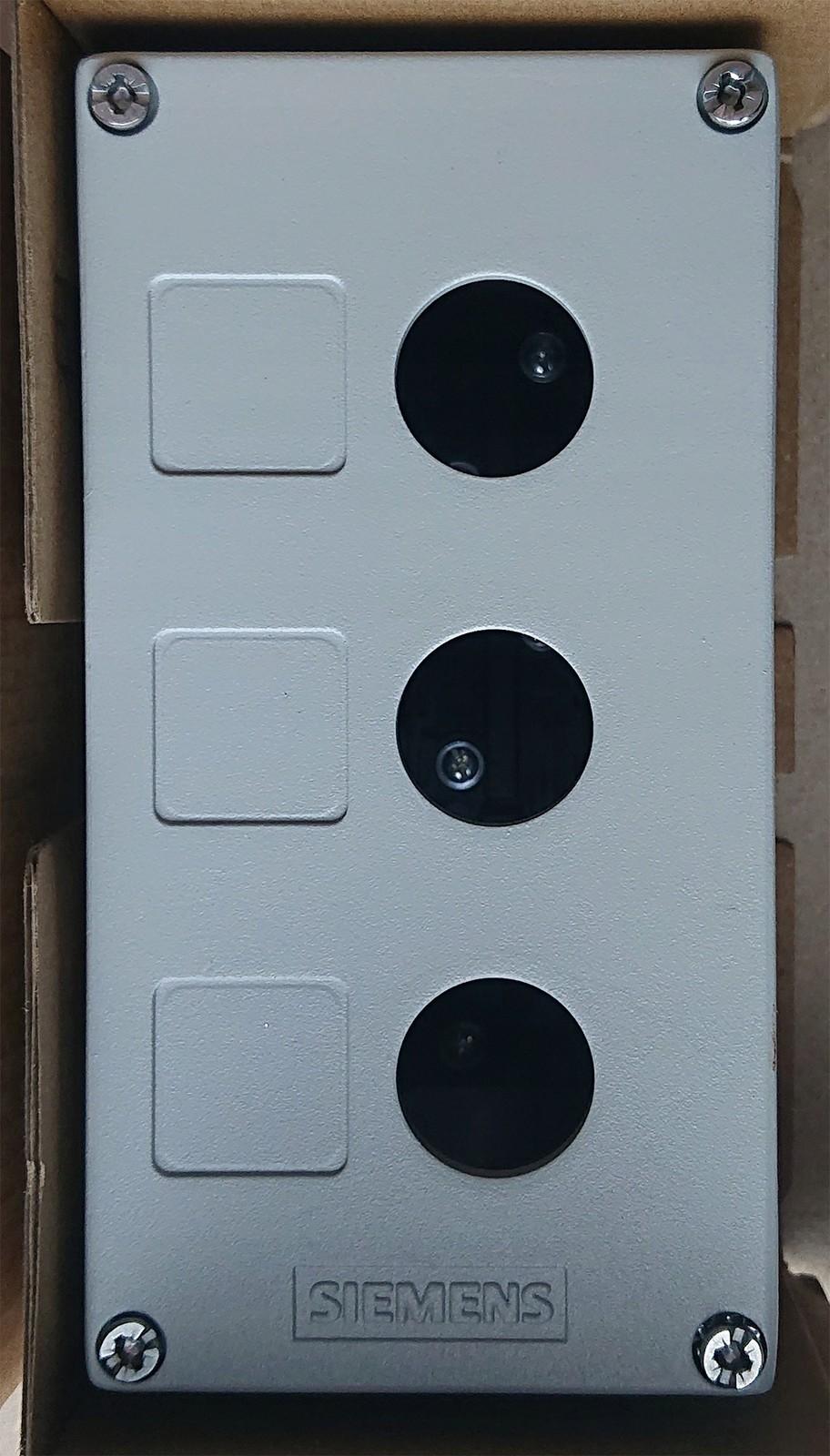 ENC METAL, GREY TOP, 3 HOLE, 22MM, EMPTY