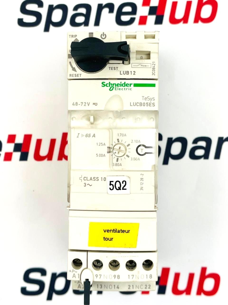 Advanced control unit, TeSys Ultra, 1.25A to 5A, 3P motors, protection & diagnostic, class 10, coil 48-72VAC/DC