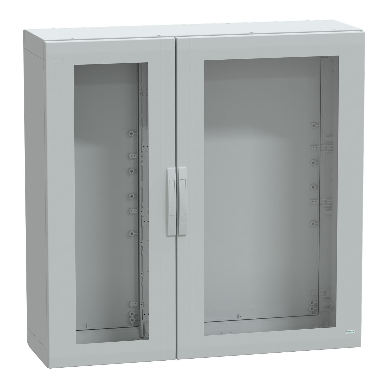Floor standing polyester enclosure, Thalassa PLA, glazed door, completely sealed, 1250x1250x420mm, IP65, IK08