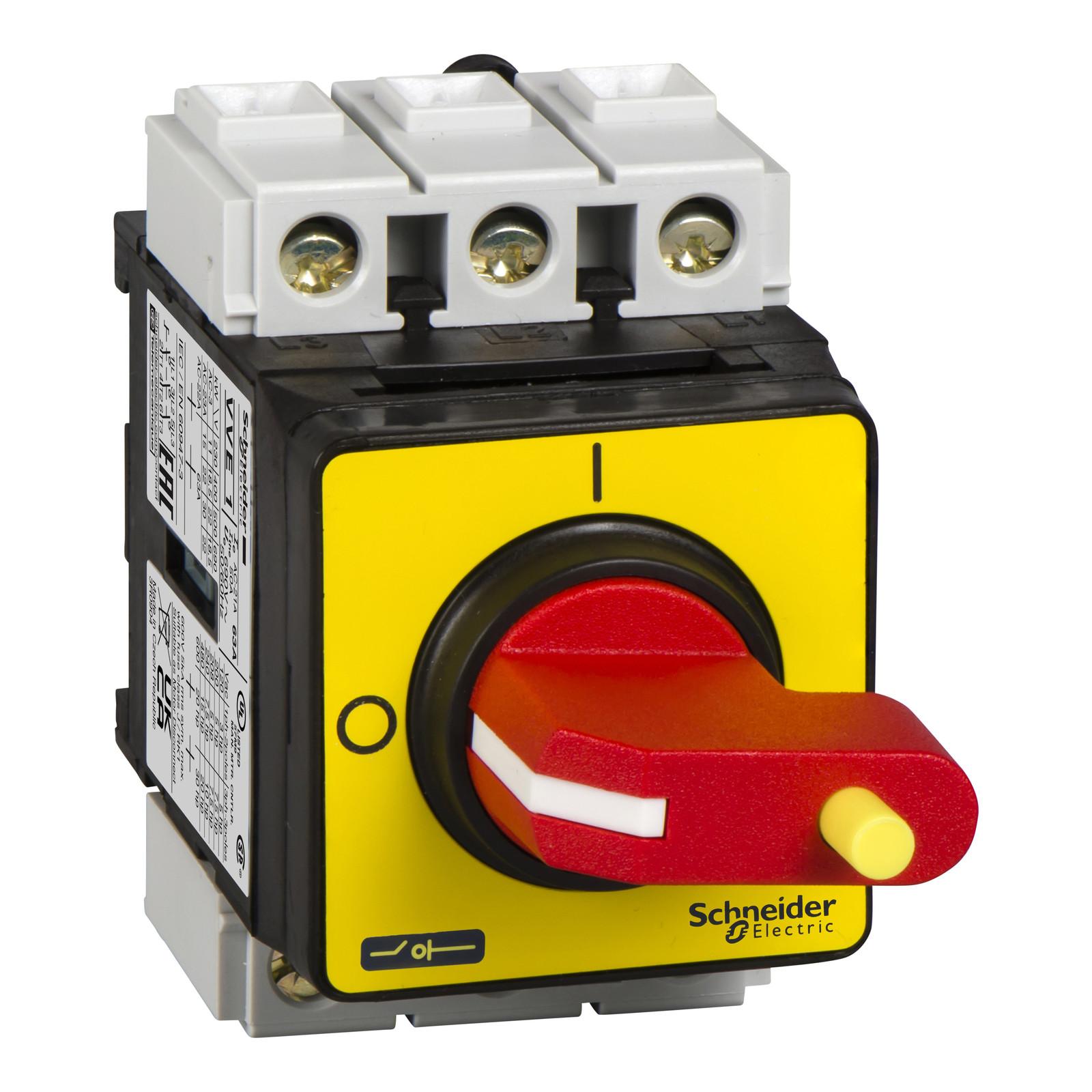 Switch disconnector,TeSys Control,for ON/emergency stop,25A,for mounting at back of an enclosure