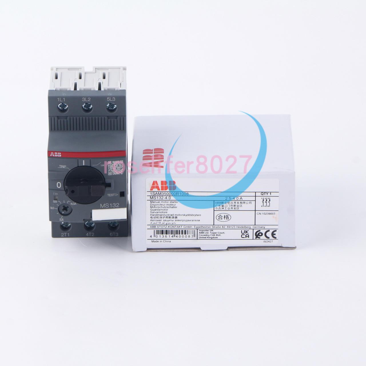 MS132-4.0 Manual Motor Starter 2.5 ... 4.0 A