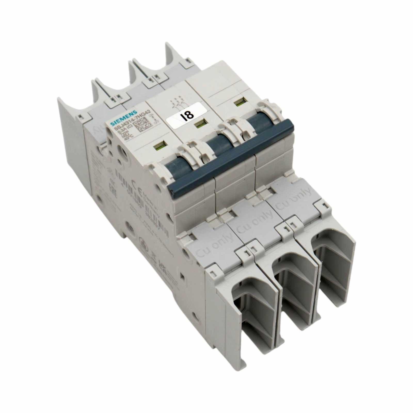 MCB 5SJ4 3P 480/277 0.3A 10K C-TRIP