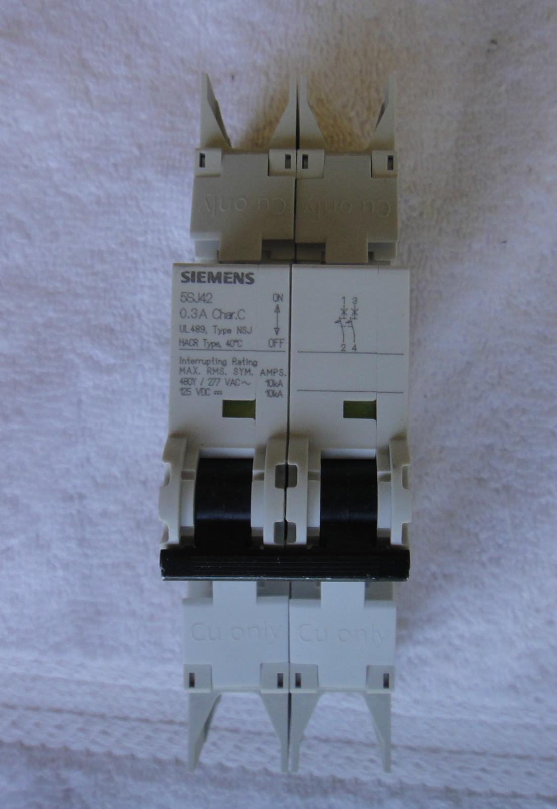 MCB 5SJ4 2P 480/277 0.3A 10K C-TRIP