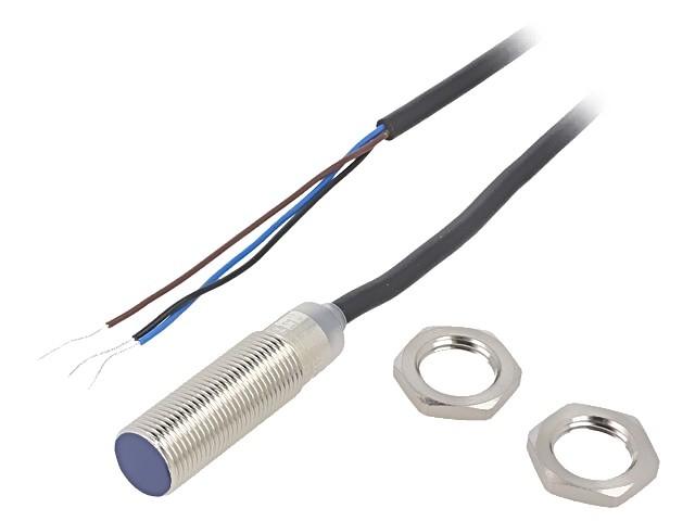 inductive sensor XS1 M12, L44mm, brass, Sn2mm, 12..24VDC, cable 2m