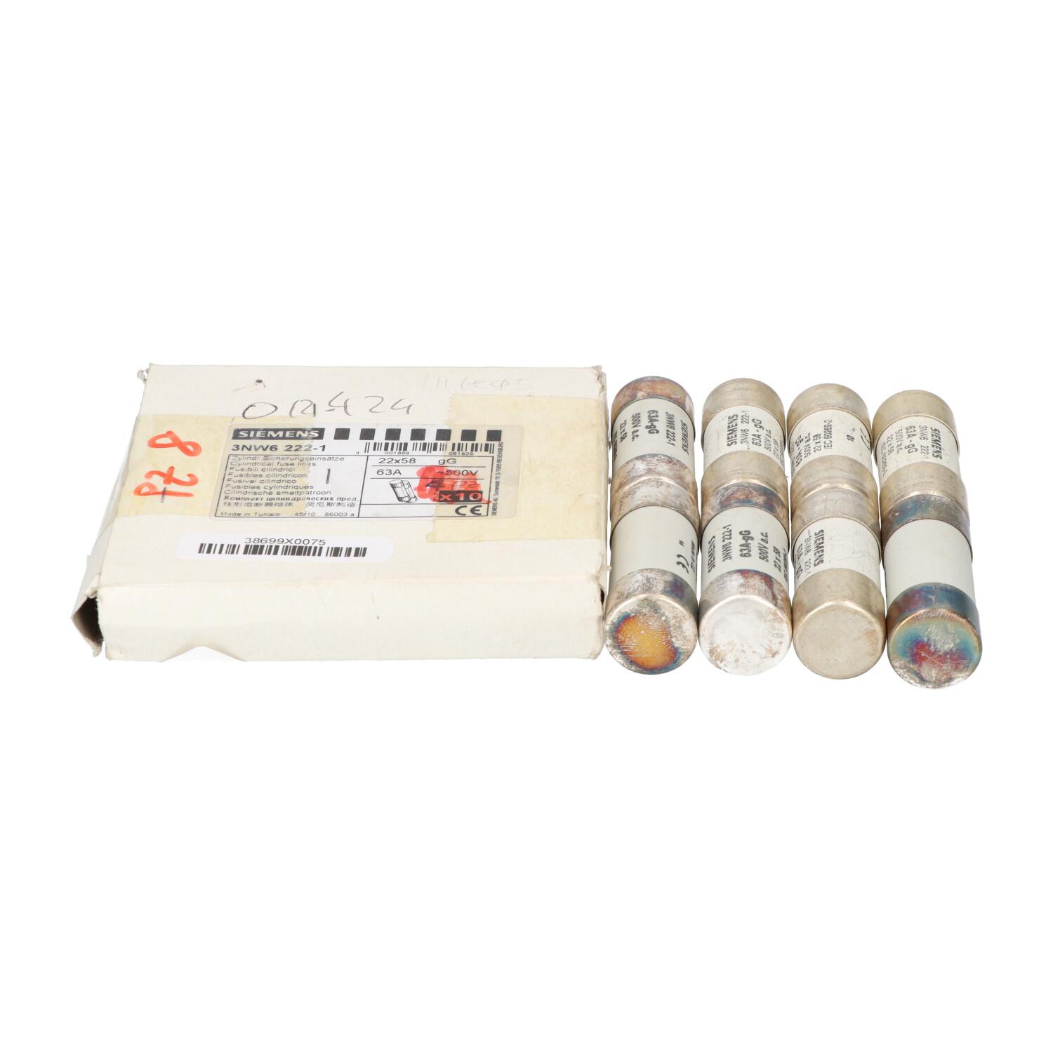 CYLINDRICAL FUSE LINK, SZ22X58MM, 500V, 63A