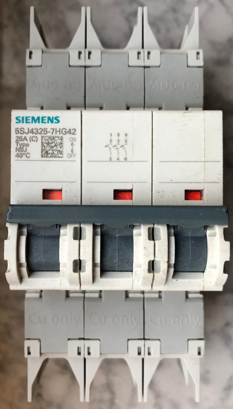 MCB 5SJ4 3P 480/277 25A 10K C-TRIP