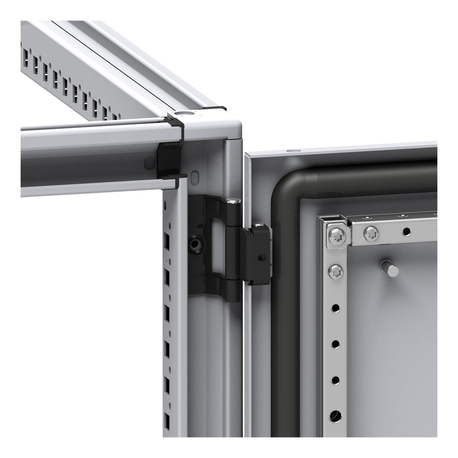 Spacial SF/SM 180° hinges - RAL 9005 - 60 kg max. load