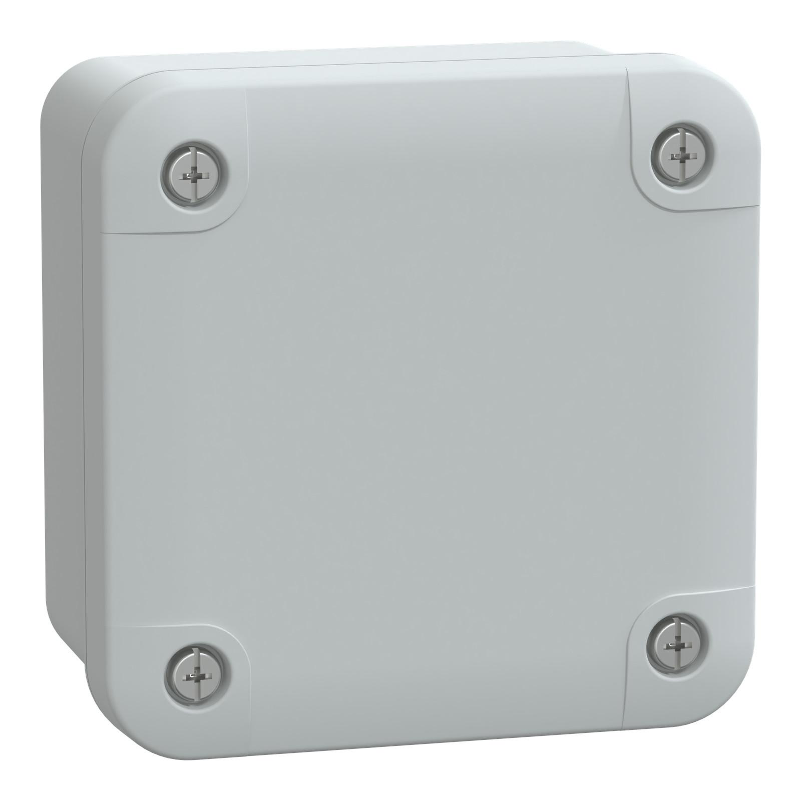 ABS box IP66 IK07 RAL7035 Int.H80W80D65 Ext.H89W89D51 Opaque cover H10