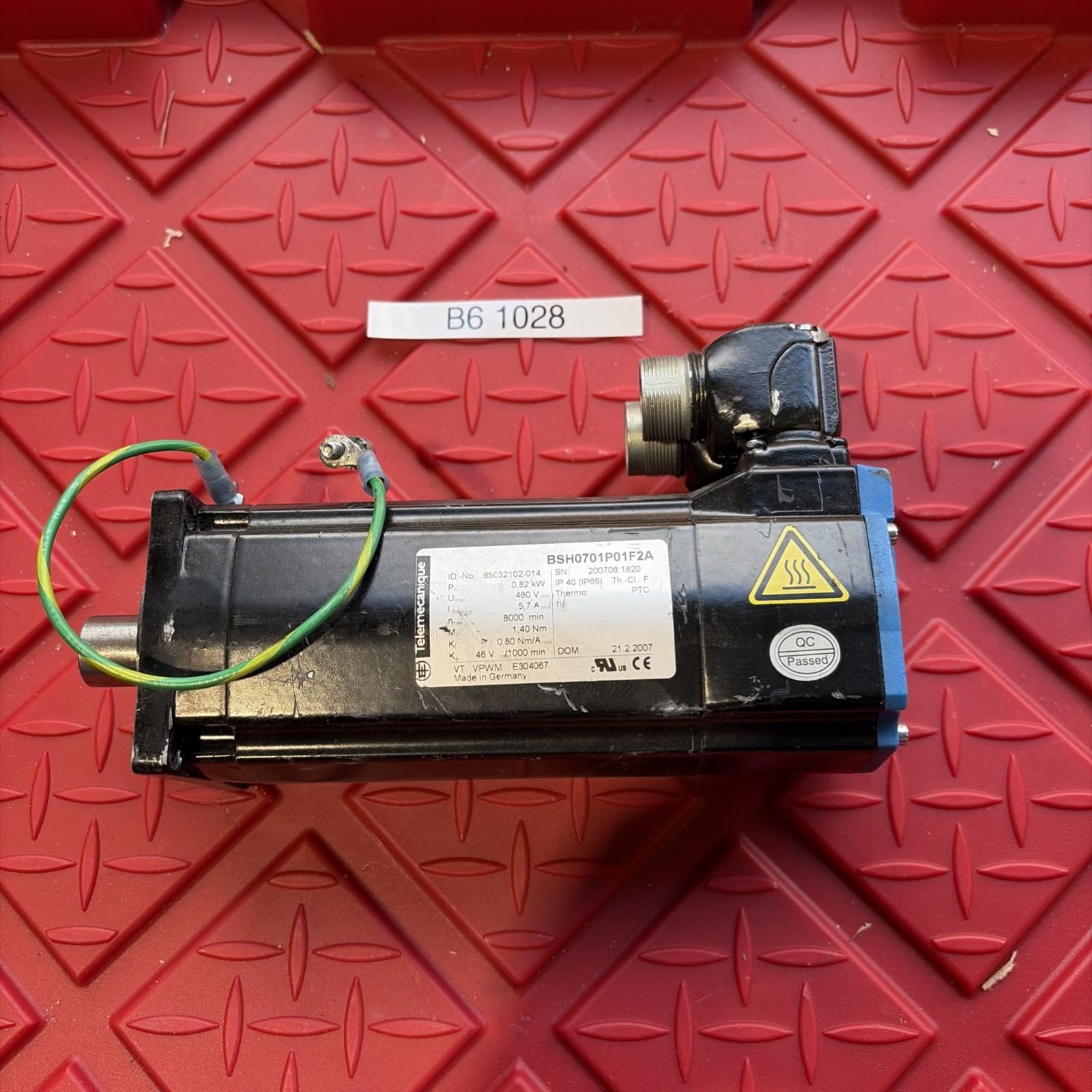 AC servo motor BSH, Lexium 05, 1.4N.m, 3000rpm, untapped shaft, with brake, IP50