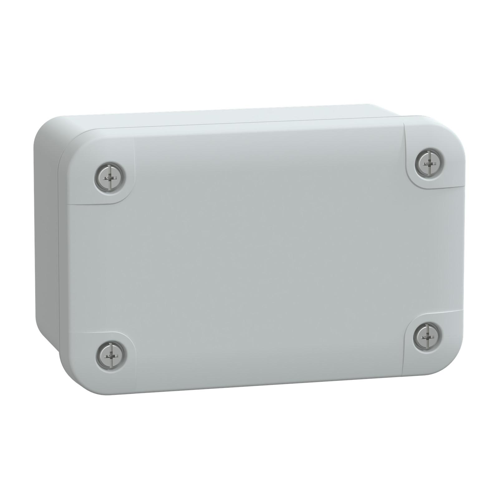 ABS box IP66 IK07 RAL7035 Int.H105W65D55 Ext.H116W74D62 Opaque cover H10