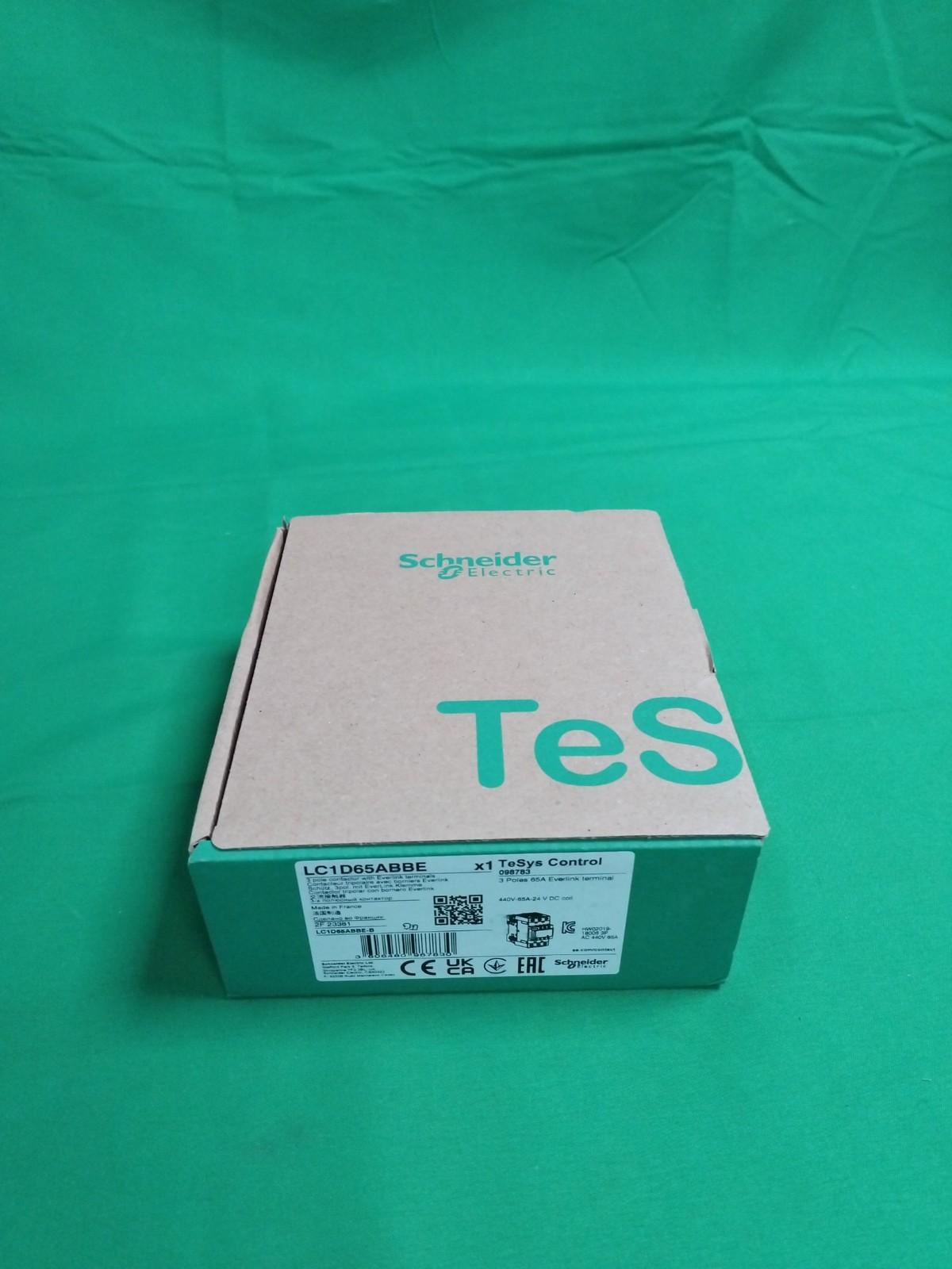 IEC contactor, TeSys Deca Green, nonreversing, 65A, 40HP at 480VAC, up to 100kA SCCR, 3 phase, 3 NO, 24VDC coil, open style