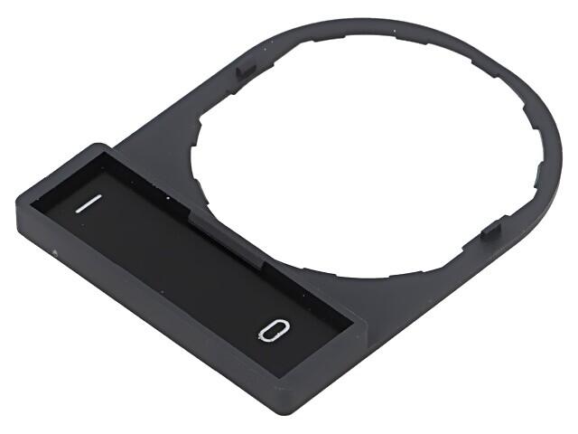 Legend holder 30x40mm, Harmony XB4, plastic, with legend 8x27mm, marked O and I