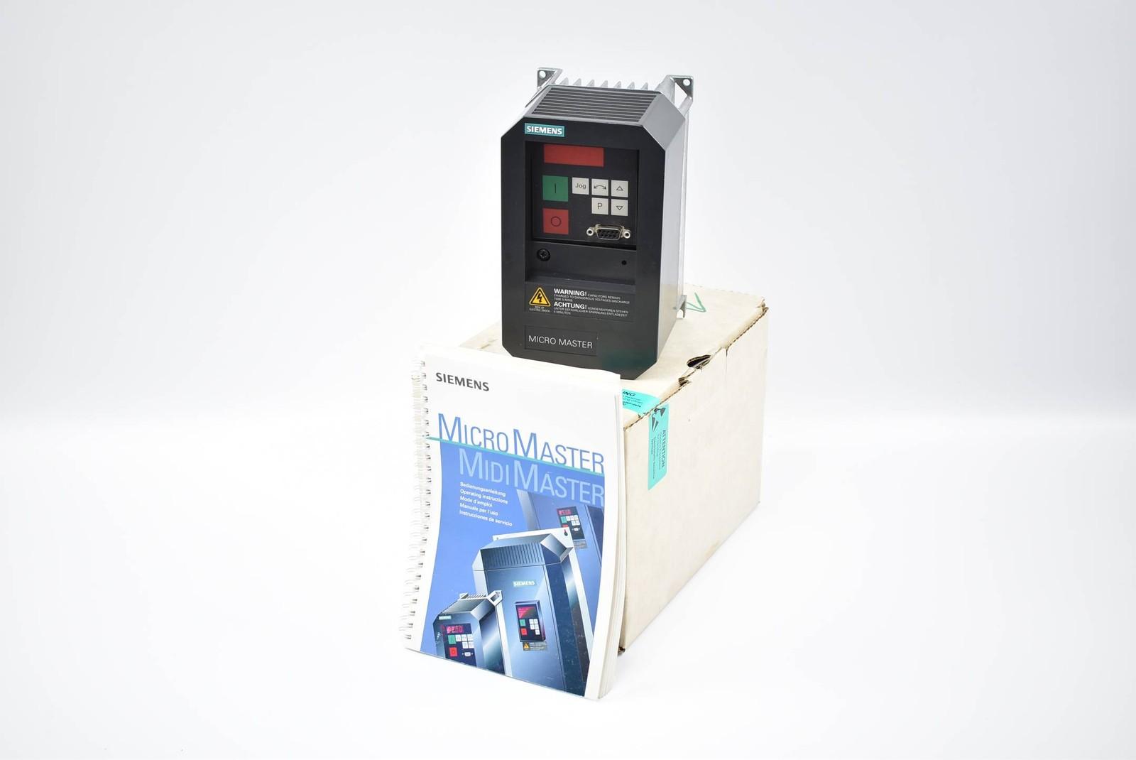 Simovert Micromaster 6SE3112-8BA40 6SE3 112-8BA40 0.75HP 550W