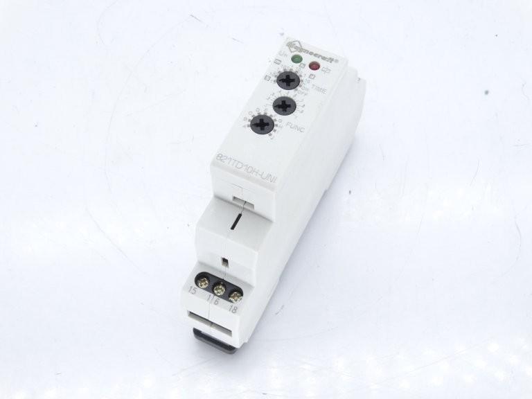 Time delay relay, Multifunction, SPDT, 100 ms to 10 days, 8 time scales, 10 time functions, DIN mounting support, 15A, 12...240V AC/DC