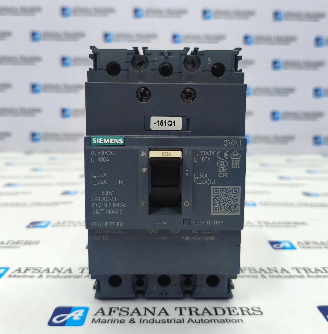 MCSW 3VA11 3P 100A NUT