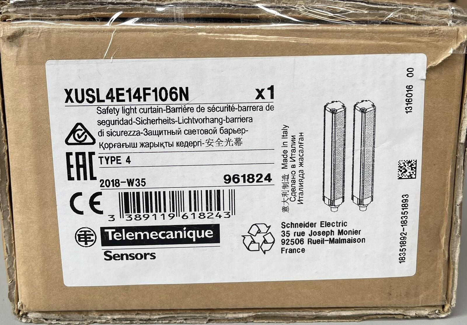 Safety light curtain type 4, Telemecanique Safety light curtains XUSL, XUSL Finger protection, Std sensing range, Hp = 1060 mm, R=14 mm