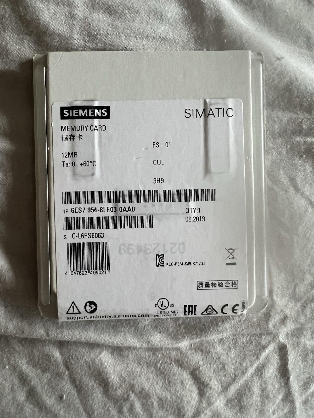 SIMATIC S7 MEMORY CARD 12 MB