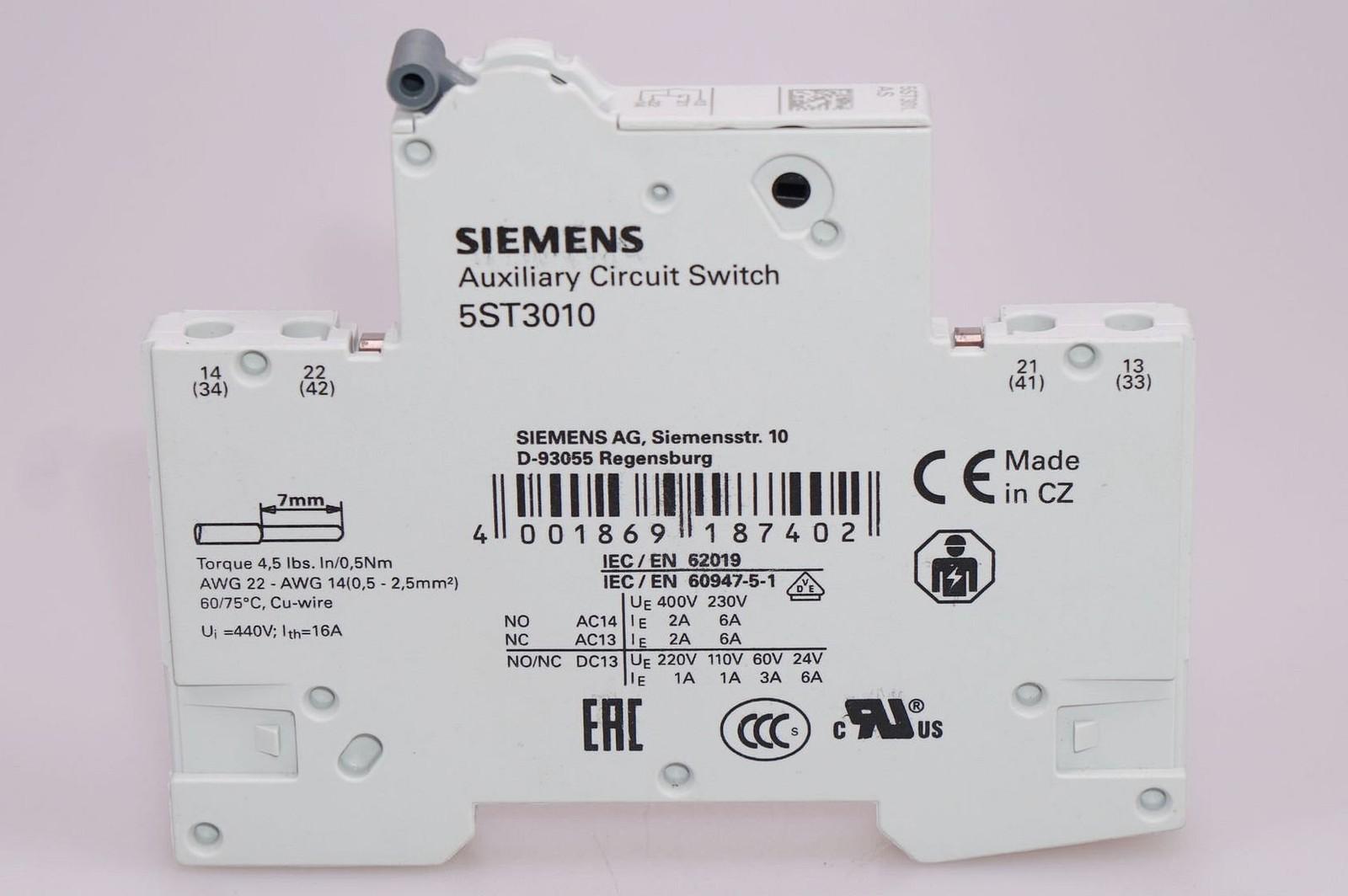AUXILIARY SWITCH, 1NO + 1NC, UR