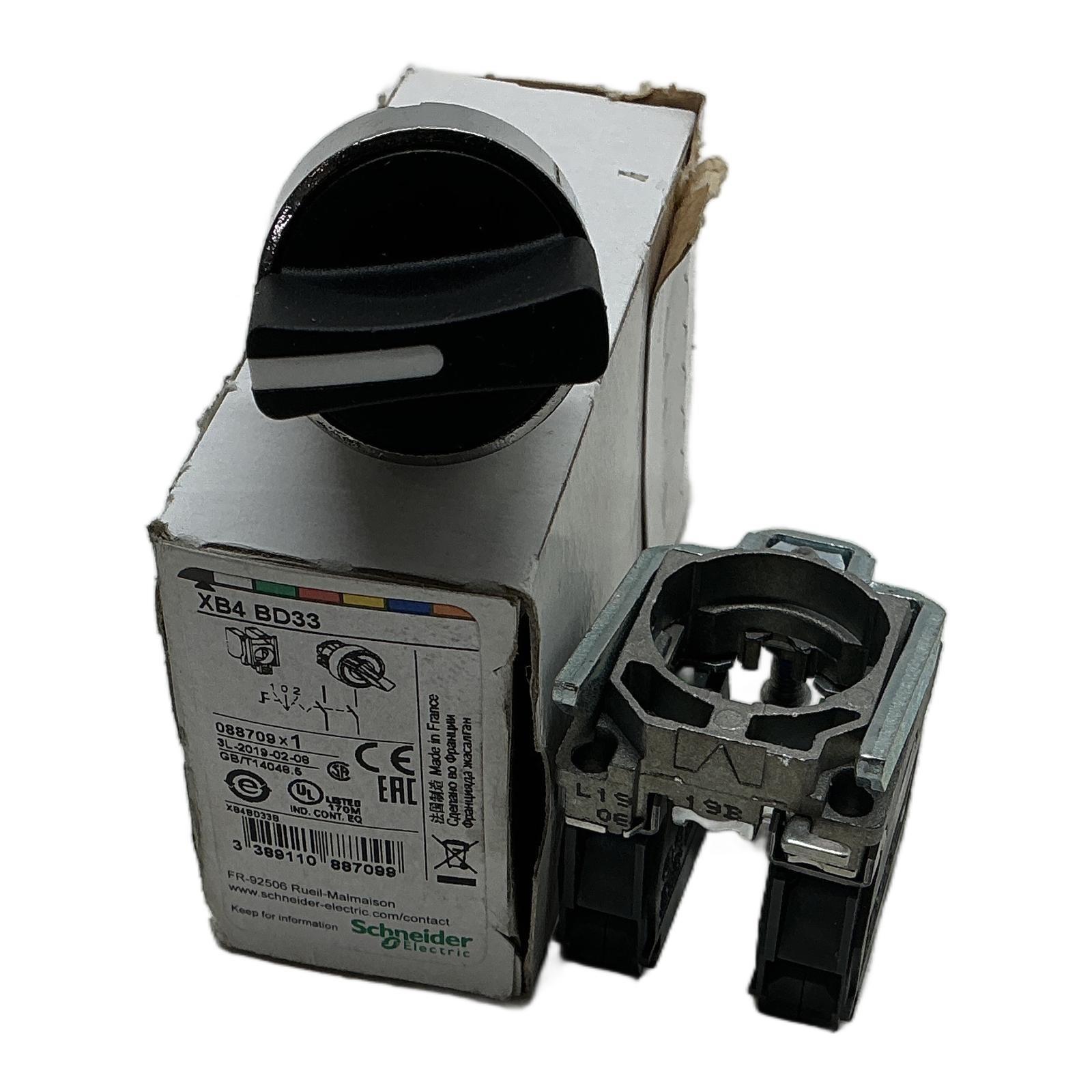 Harmony, 22mm Push Button, 3 position selector switch, black, maintained, 2 NO, 600 V