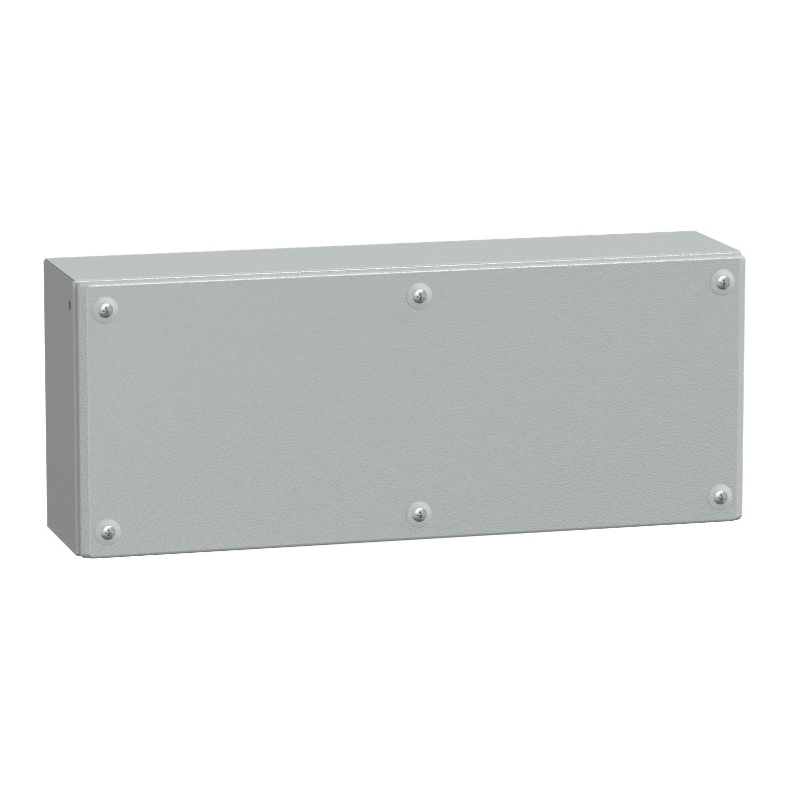 Metal industrial box plain door H200xW500xD120 IP66 IK10 RAL 7035