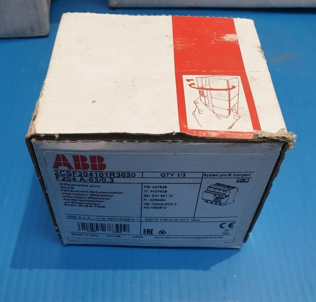 F204 A-63/0.3 Residual Current Circuit Breaker 4P A type 300 mA