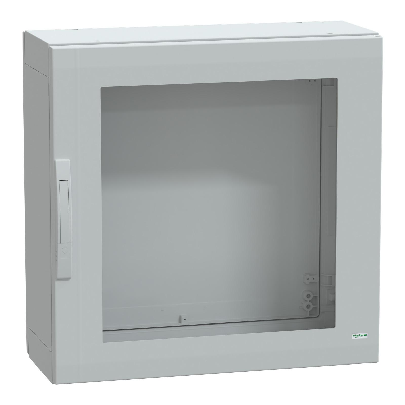 Floor standing polyester enclosure, Thalassa PLA, glazed door, completely sealed, 750x750x320mm, IP65, IK08