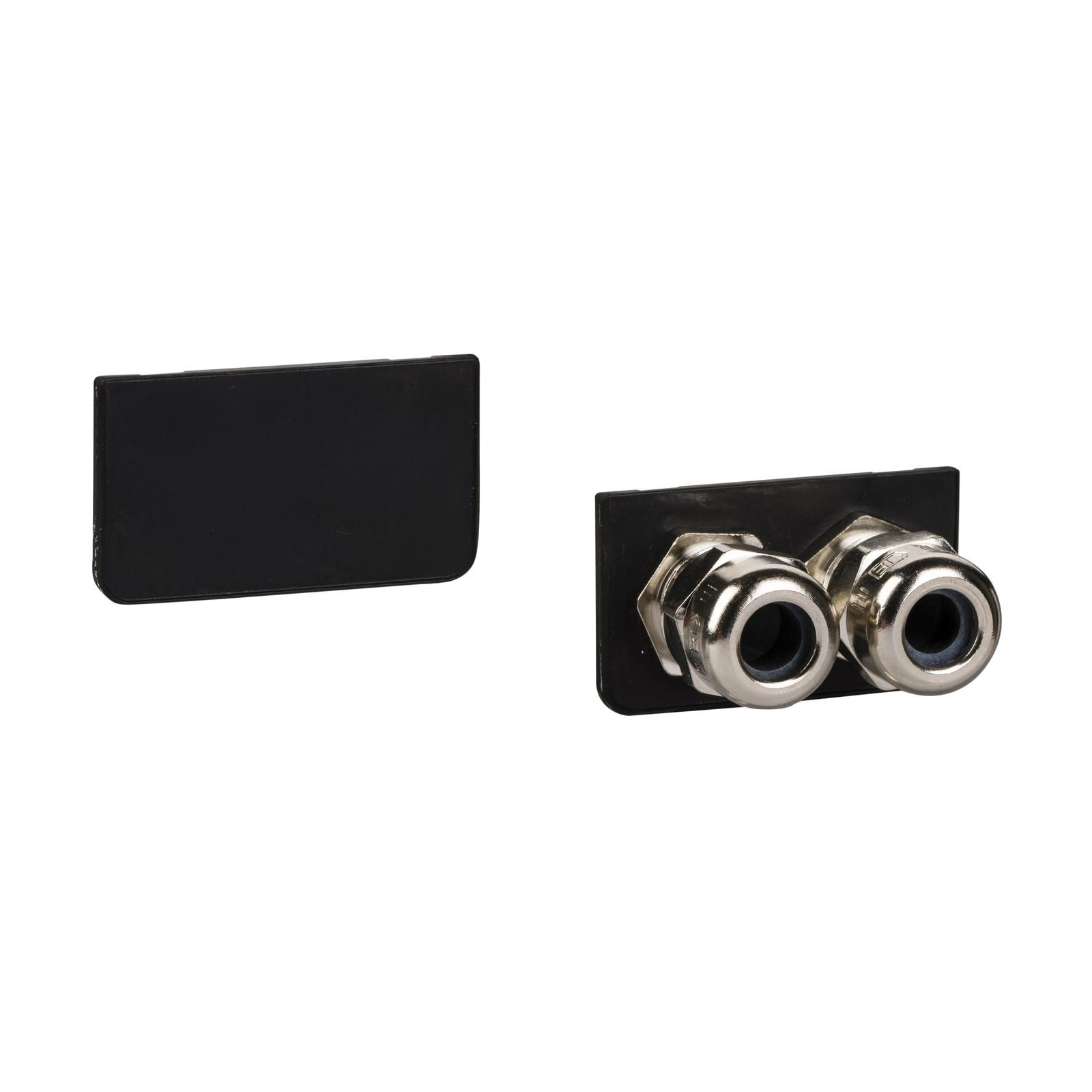 2 x M16 cable entry for signals and power supply cable - Ã˜ 5..9 mm - IP54