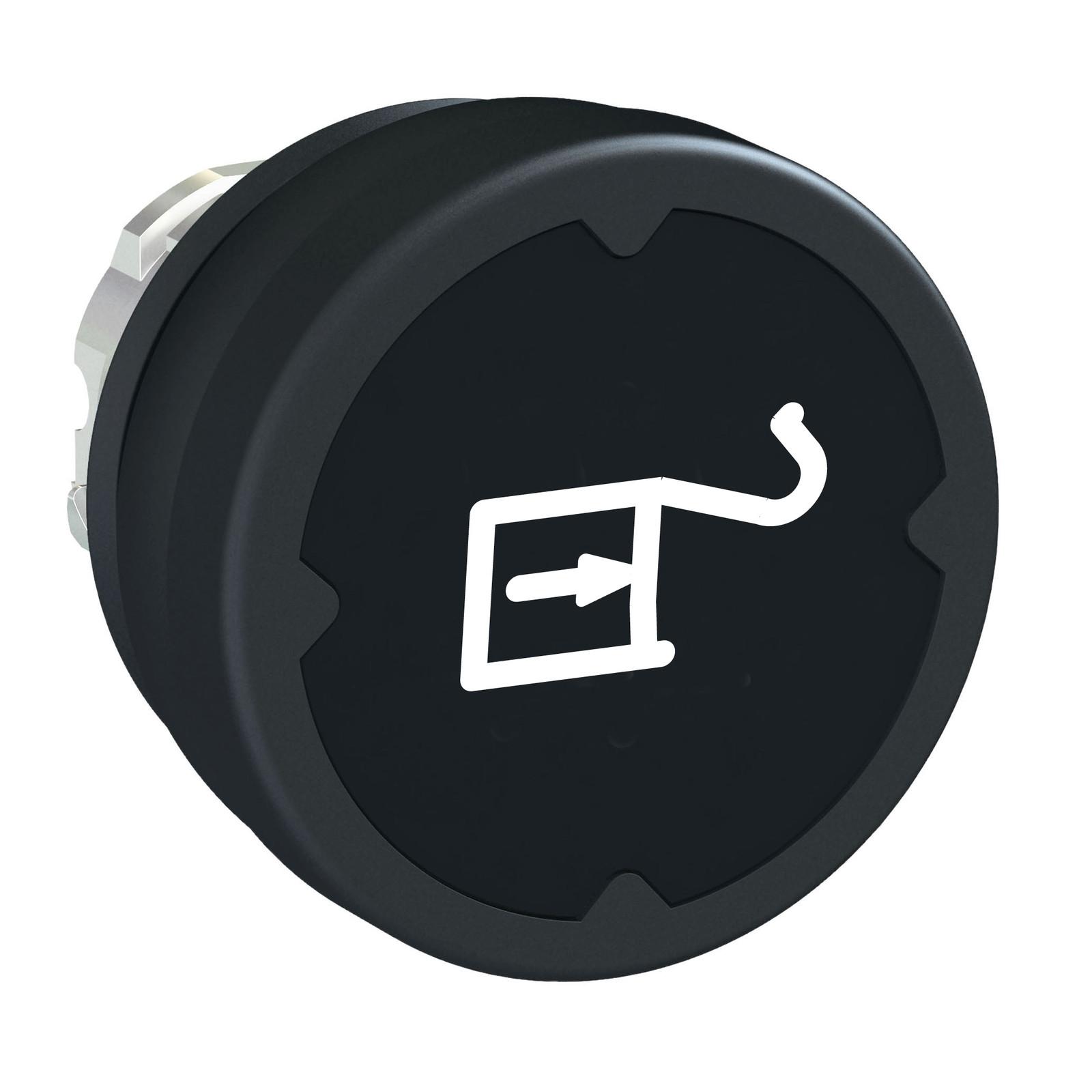 Head for push button, Harmony XB4, push button harsh environment, black, with marking type H015