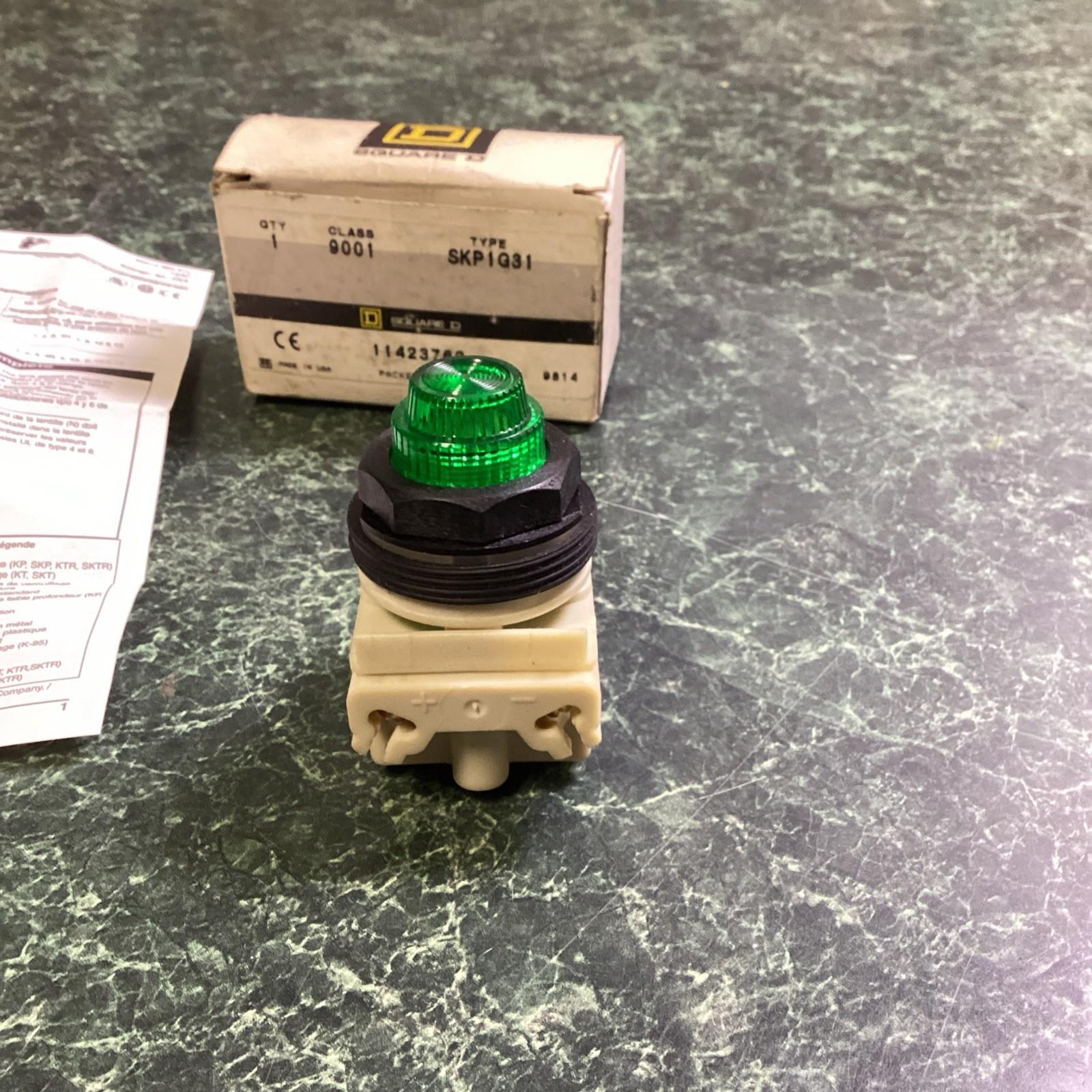 30mm Push Button, Type SK, pilot light, transformer, 120 VAC, green fresnel cap