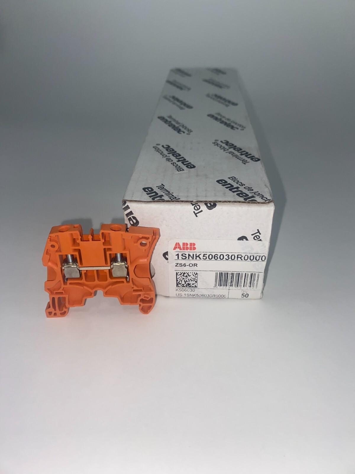 ZS6-OR Screw Clamp Terminal Block - Feed-through - Orange